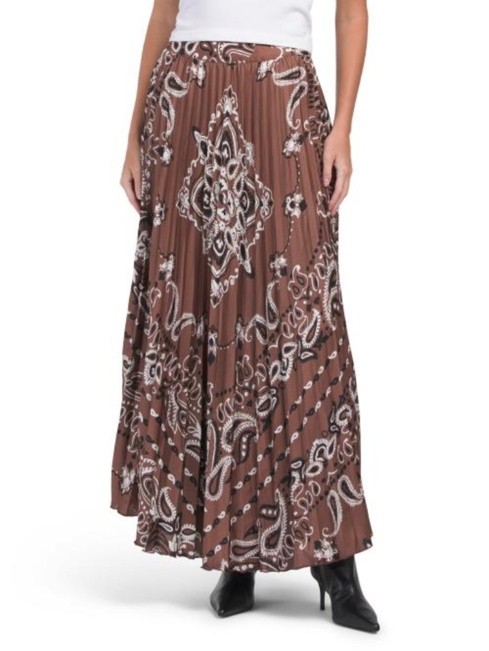 WDNY bandana print midi skirt
